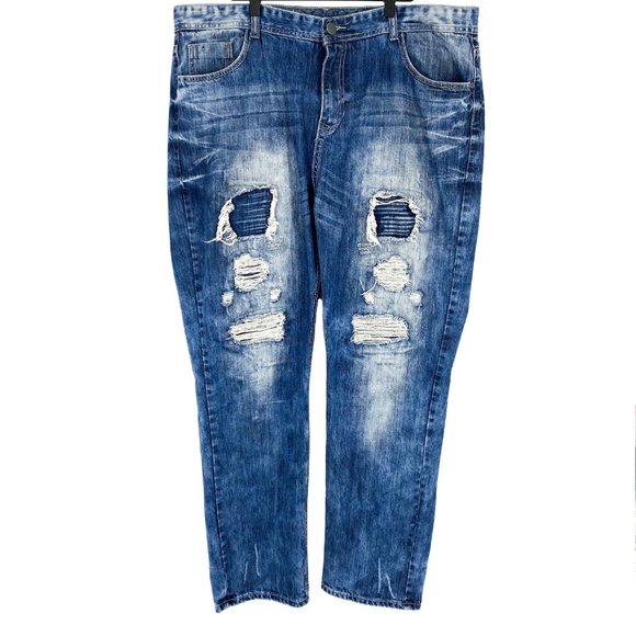 ENCRYPTED Distressed Denim Jeans - Picture 6 of 16